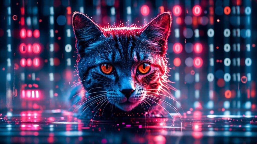 Katze und  Künstliche Intelligenz für die Texterstellung KI Trittau